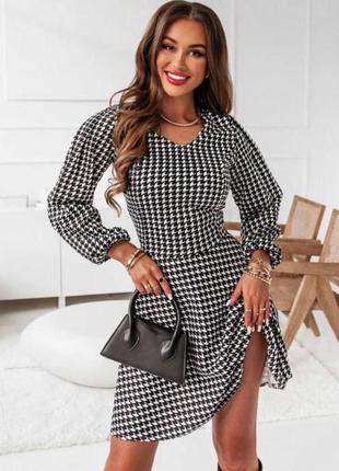 Платье гусиная лапка