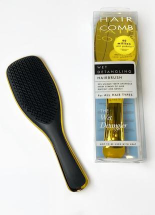 Гребінець для волосся hair comb. золотистий к. 16049