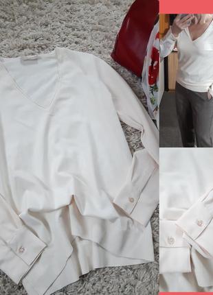 Шикарный свитер/джемпер в молочном цвете, stefanel/италия, p.m-l