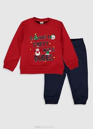 Новорічний комплект lc waikiki для хлопчика  12-18 міс.