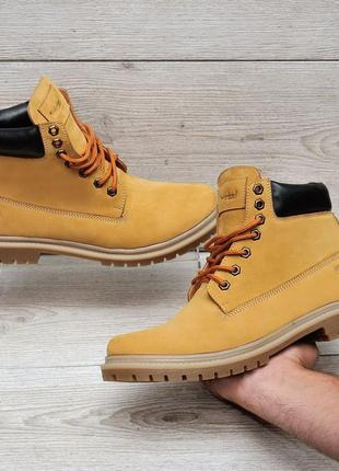 Чоловічі зимові черевики рижі шкіряні timberland / мужские, кожаные ботинки4 фото