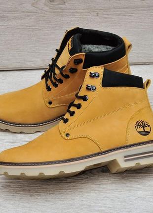 Чоловічі зимові черевики рижі шкіряні timberland / мужские, кожаные ботинки2 фото