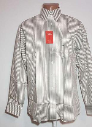 Рубашка izod luxury, 100% хлопок, xl. новая!