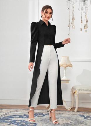 Shein чудова довга оригінальна блуза з рукавами