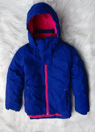 Спортивная горнолыжная термо влагостойкая теплая куртка парка с капюшоном decathlon wedze firstheat10 фото