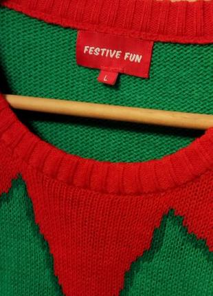 Новогодний мужской джемпер кофта свитер эльф3 фото