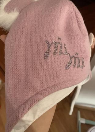 Продам теплу зимову шапку міккі на дівчинку від klimani5 фото