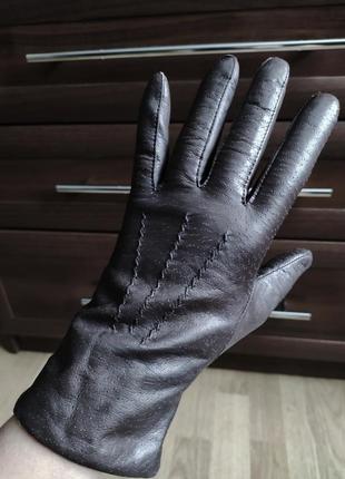 Debenhams кожаные женские утеплённые перчатки
