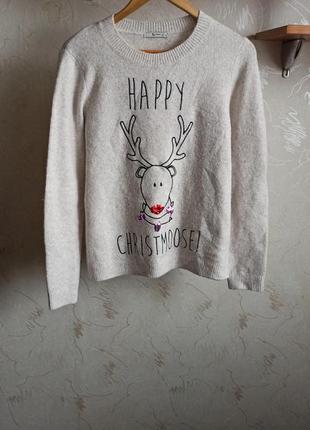 Новорічний, різдвяний светр tu з оленем