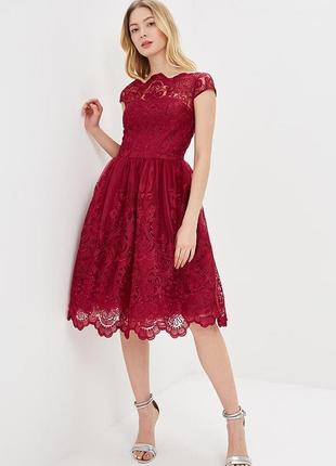 Шикарне вечірнє плаття винного кольору, xs