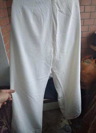 Укороченные штаны кюлоты размер uk 18 на 52 укр цвет экрю слоновая кость3 фото