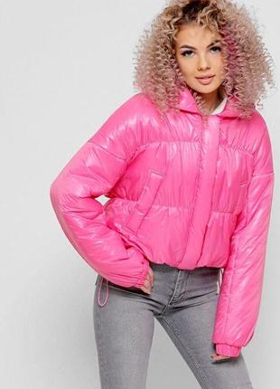 Демісезонна куртка арт. 8889, фуксія