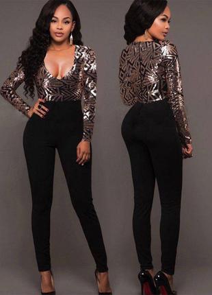 Женский комбинезон паетки