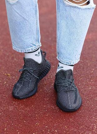 Мужские кроссовки adidas yeezy boost 350 v2 black reflective 41-42-43-44-458 фото