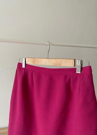 Эксклюзивная шерстяная юбочка цвета фуксия бренда pallant london6 фото
