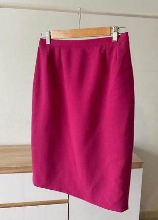 Эксклюзивная шерстяная юбочка цвета фуксия бренда pallant london7 фото