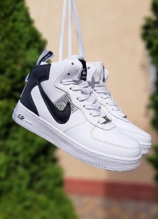 Nike air force 1 белые с черным🤍🖤4 фото