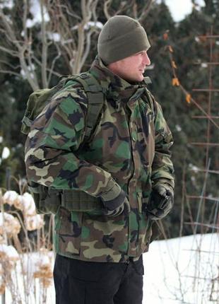 Куртка дощовик helikon-tex® ecwcs parka gen ii - h2o proof - us woodland l7 фото