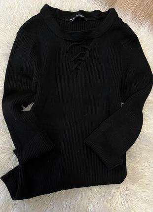 Кофточка свитер переплёты рубчик