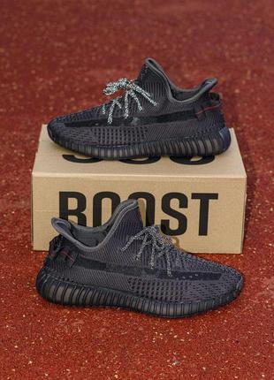 Мужские кроссовки adidas yeezy boost 350 v2 black reflective 41-42-44