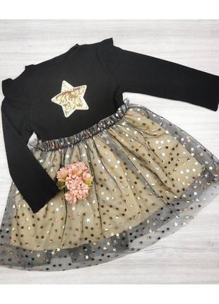 Нарядна святкова сукня для дівчинки чорна star