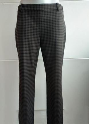 Стильные брюки zara в клетку с  декоративными задними карманами