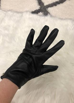 Шкіряні рукавички кожаные перчатки женские жіночі6 фото