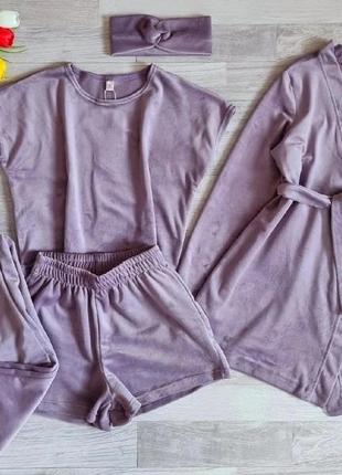 Велюрова піжама для дівчаток