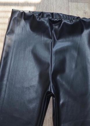 Лосіни шкіряні на флісі, на резинці