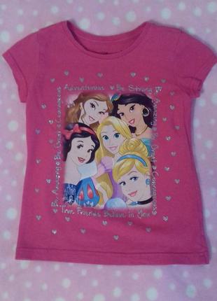 Нарядная футболка для девочки с принцессами дисней1 фото