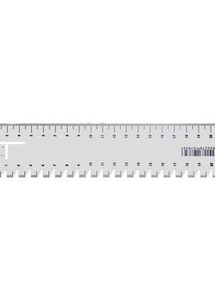 Линейка для разметки и замеров в печворке 21см пластик белая (6324)