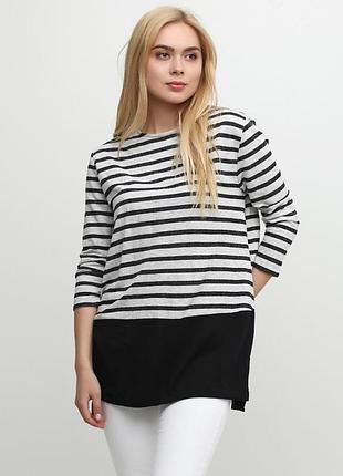 Кофта-трапеція в смужку жіноча | лонгслів оверсайз | рукав 3/4 | xs-m | asos