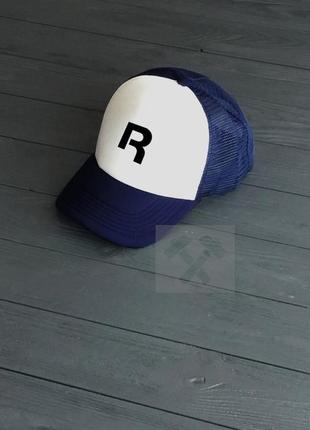 Спортивная кепка reebok, рибок, тракер, летняя кепка, мужская, женская, синего и белого цвета,