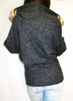 New look! меланжевий мохеровий светр з френч рукавами3 фото