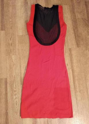 Облегающее яркое красное платье с черными вставками behcetti2 фото