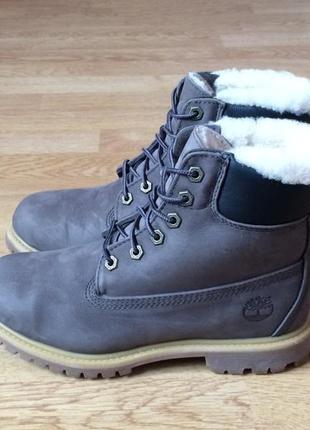 Зимние кожаные ботинки timeberland 37 размера в идеальном состоянии2 фото