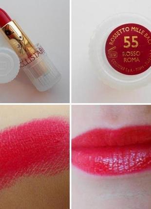 Помада collistar rossetto mille baci spf 15 тон 55 rosso roma  тестер