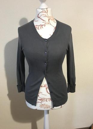 Сірий котоновий кардиган від gap