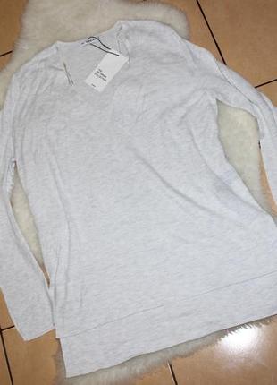 Zara knit cтильный асимметричный джемпер/кофточка/реглан с разрезами по бокам