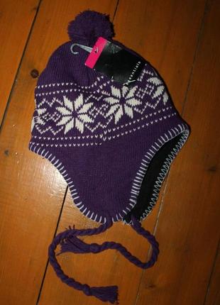 Теплая шапочка на флиске