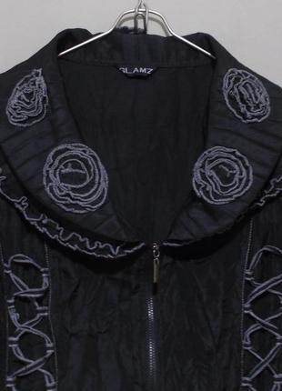 Туника на молнии серо-черная 'glamz' 46-48р