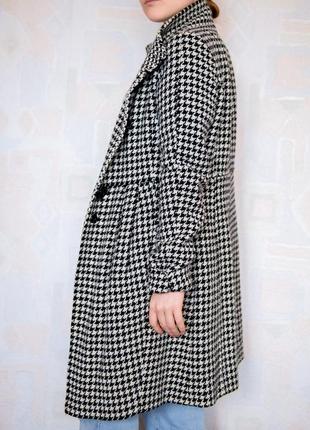Пальто "гусяча лапка" чорно-біле, в клітинку h&m