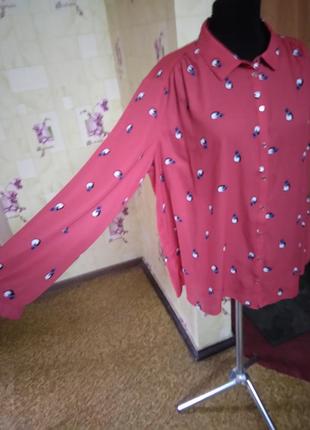 Симпатичная яркая блуза в пингвины george р.182 фото