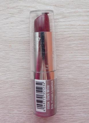 Сяюча помада wet'n wild silk finish lipstick e522a dark wine5 фото