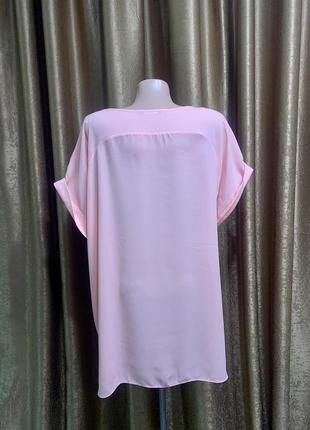 Шифоновая блузка george нежного абрикосового цвета, размер 4xl 5xl5 фото