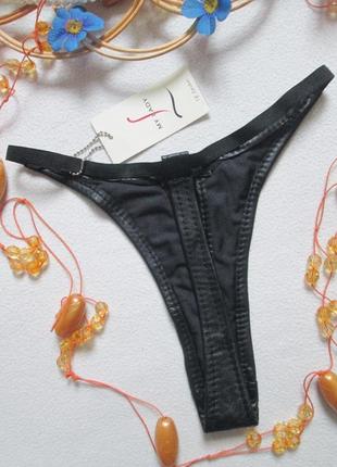 Бомбезные кожаные эротичнские трусики стринги с разрезом my lady 🌺🍒🌺