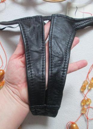 Бомбезные кожаные эротичнские трусики стринги с разрезом my lady 🌺🍒🌺