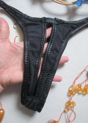 Бомбезные кожаные эротичнские трусики стринги с разрезом my lady 🌺🍒🌺