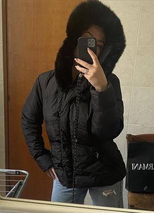 Куртка парка пуховик зимова натуральне хутро