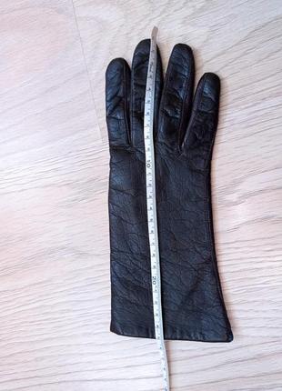 Коричневі шкіряні рукавички6 фото